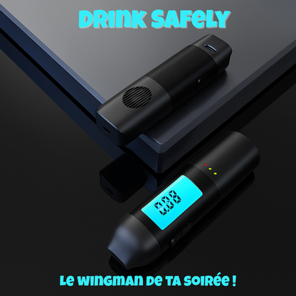 Éthylotest électronique sans contact – Rechargeable USB & LED